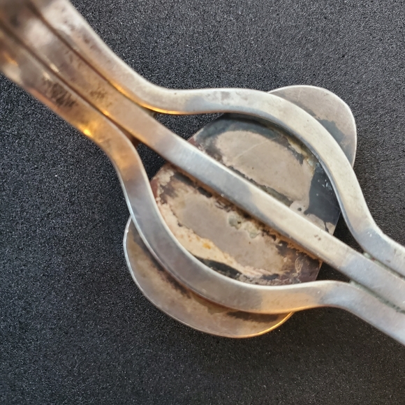 Vintage Native American Navajo Turquoise Silver Bracelet Cuff - Picture 10 of 14